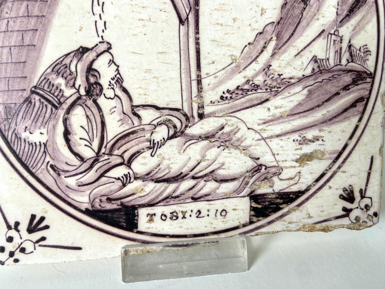 Antique Dutch Tile - 18th Century - Religious Subject - Delft ...
