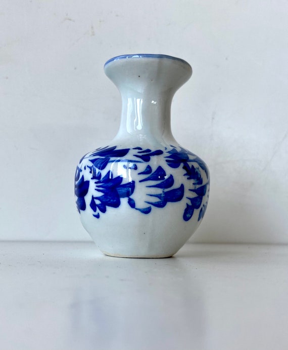 Definitief accent slecht Japans Porseleinen Vaasje Vaas Meiji Blauw Wit - Etsy Sweden