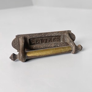 Lettres - France - Door handle and letter box combination - Front door - Art Nouveau - Early 20th century