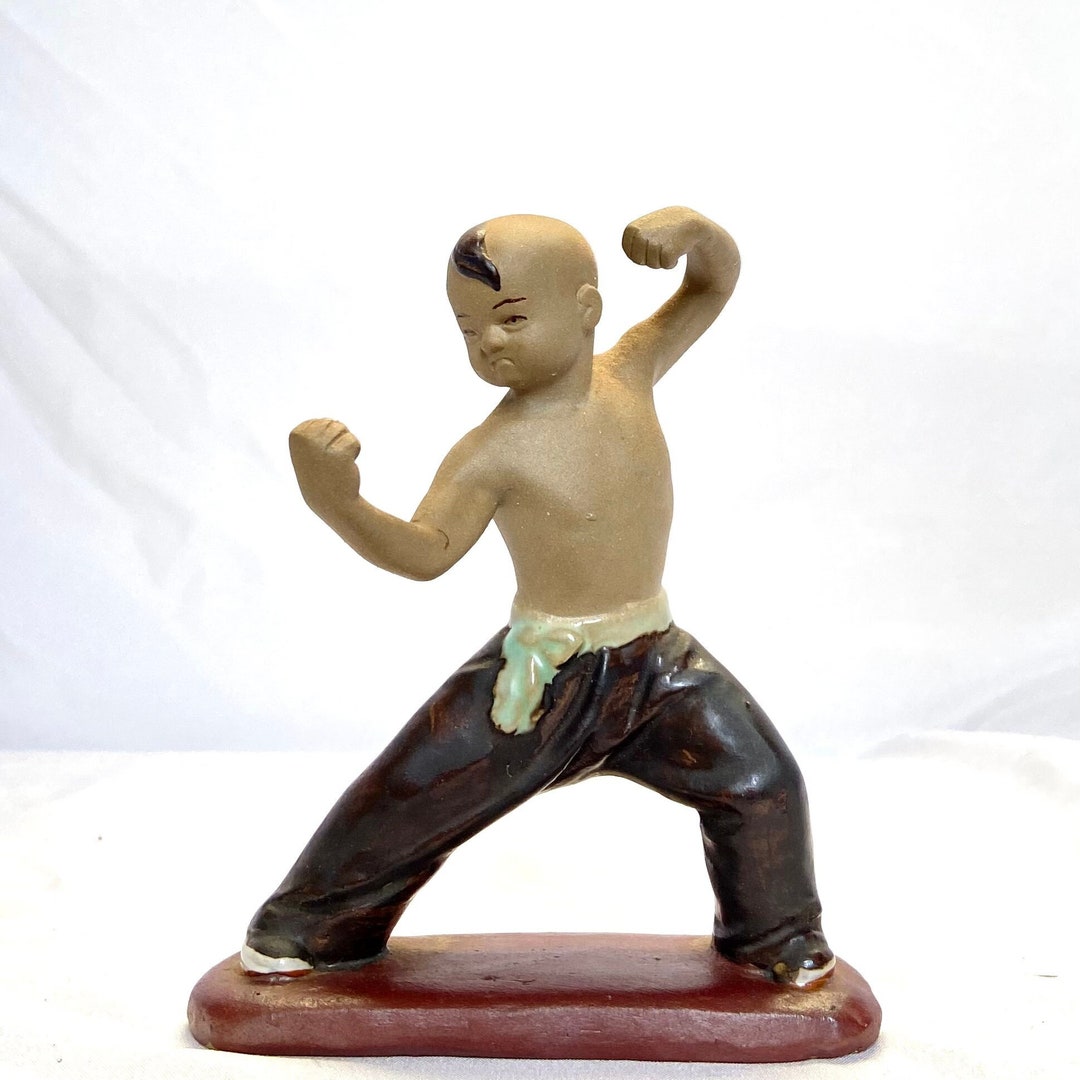 Karate Kid Shiwan Pottery Chinese Porcelain Asian Art Etsy