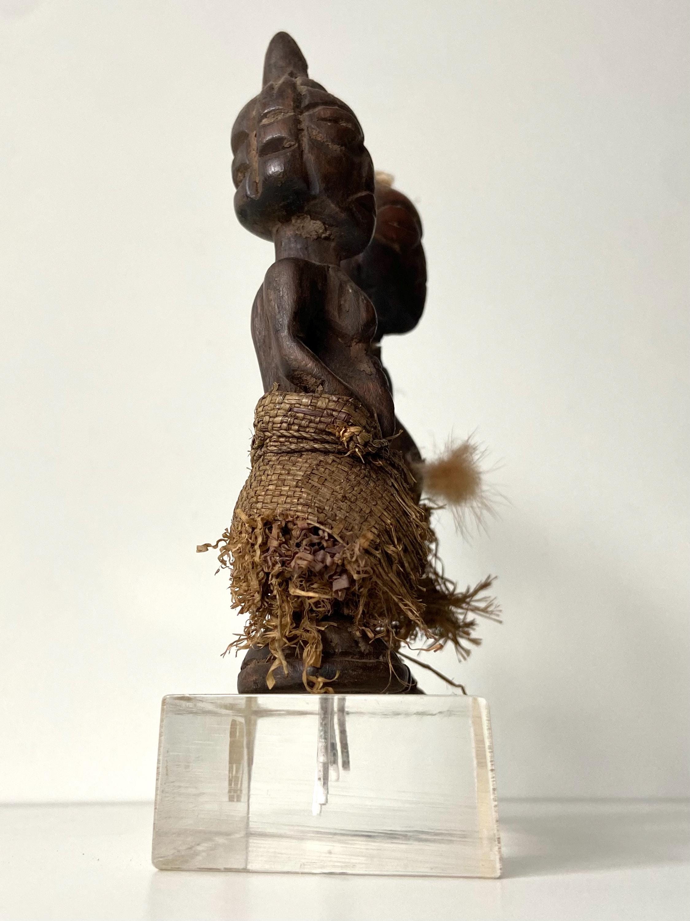 西アフリカ ヨルバ族 木彫人物像 二体 部族芸術 - ヨルバ - 双子像 - ナイジェリア - ペア - 小さな木像 - 20