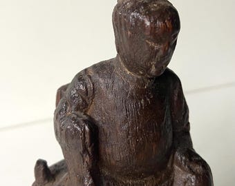 希少な中国の木彫 - 17世紀から18世紀初頭 - 木材 - 緑青 - Etsy 日本