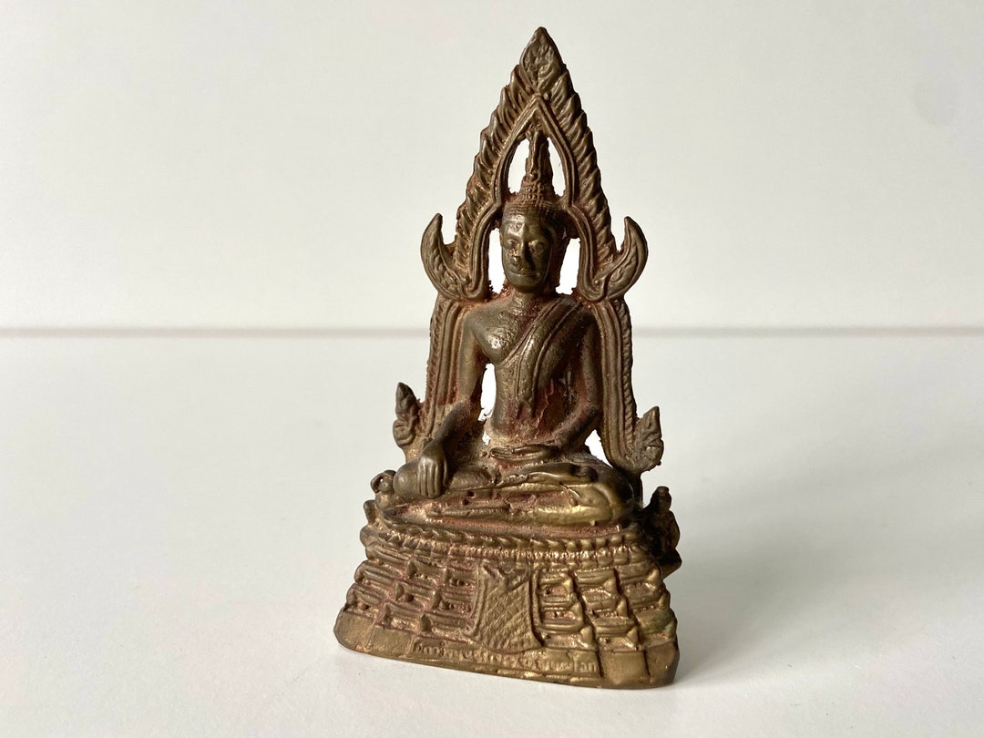 19世紀　タイの木製仏　立像　アンティーク 19 世紀タイのアンティーク ブロンズ タイ僧侶像 - Etsy 日本