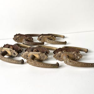 Set vintage dörrhandtag - 1900-talet - Vintage - Mässing - Inredning - Dörrar