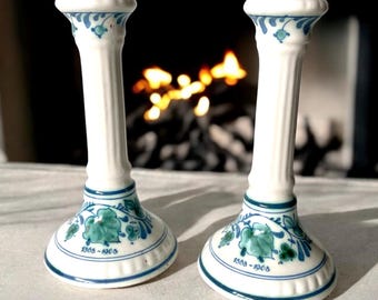 Pair of Delft candlesticks - Candle holders - Porceleyne fles - Royal Delft - Delftware - Rare - 20th century