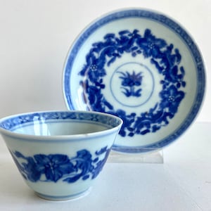 Chinese porcelain - Cup and saucer - Kangxi dynastie - 18th century