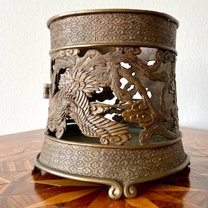 Antique Japanese bronze furo - 19th century - Meiji period