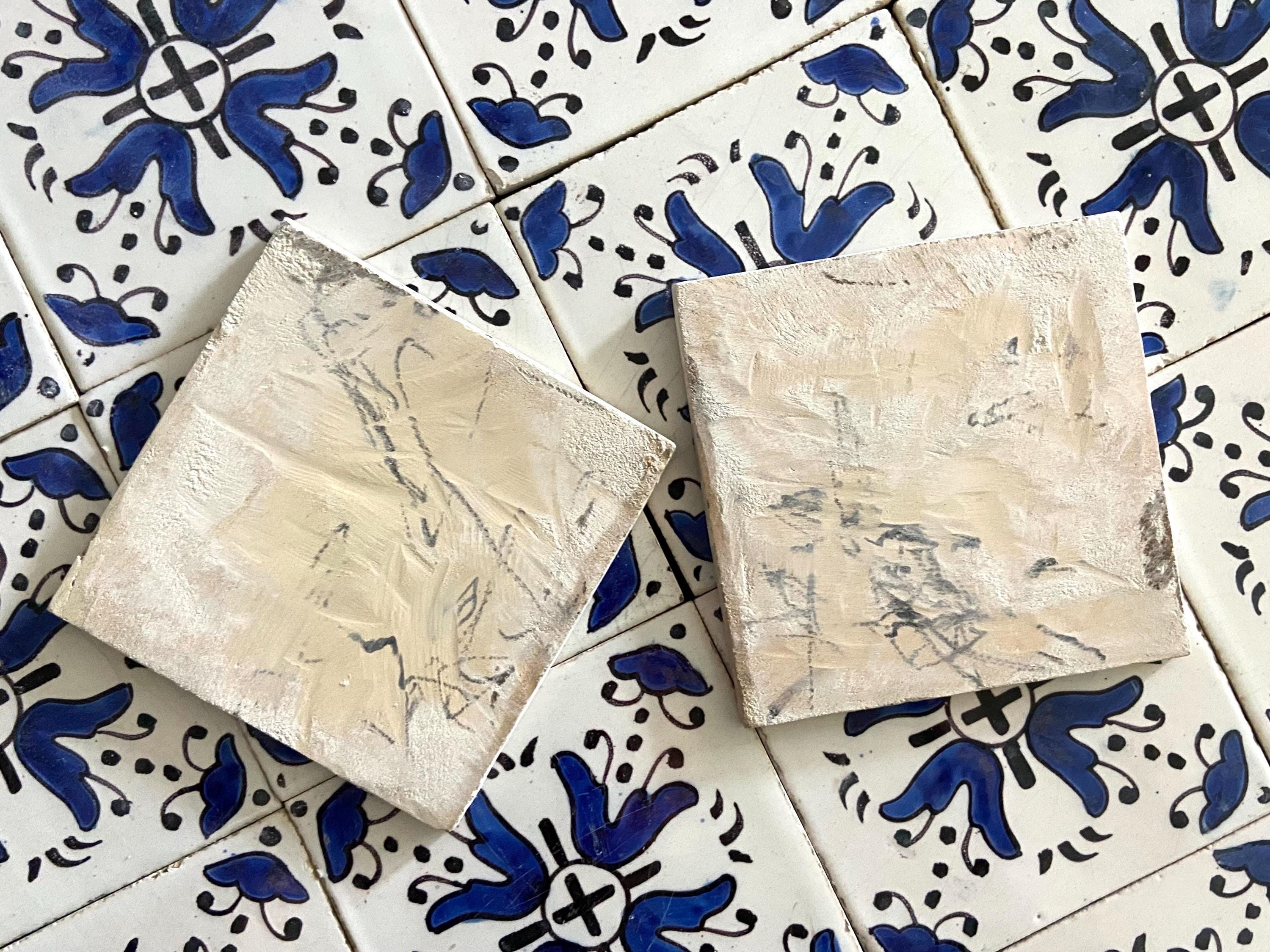 151x アンティーク デルフト タイル - デルフト焼き - 青と白 151x アンティーク デルフト タイル - デルフト焼き - 青と白