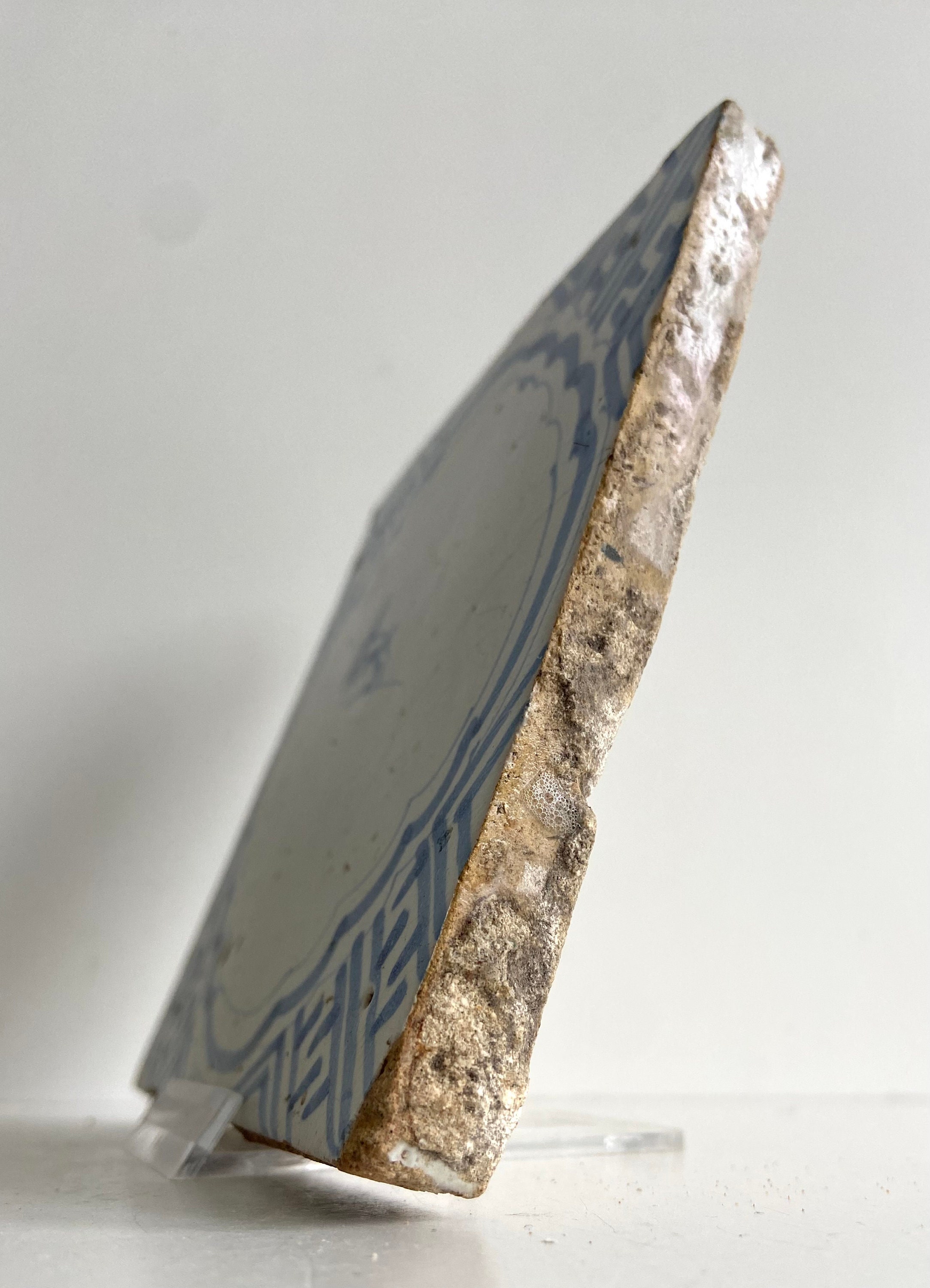 17th Century Delft Tile - Running Rabbit - Wan Li Corners - Delftware ...