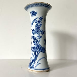 Chinese porcelain vase - Kangxi dynastie - 18th century - Blue and white - Qing - Asian art - Vases - Bird