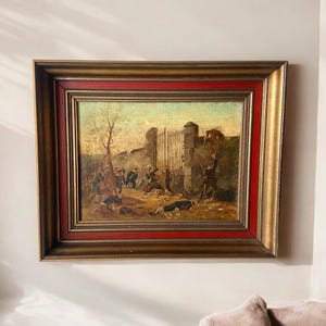 Battle of Waterloo - Painting - Napoleon war - 19th century - Original work - Unclearly signed at the lower right corner