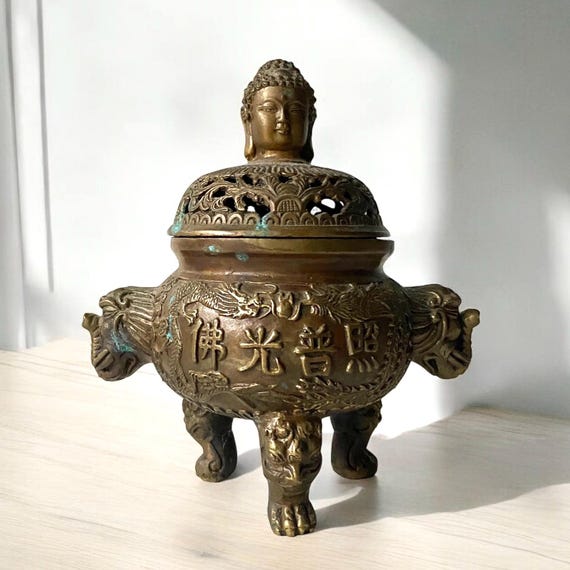 中国の香炉 - 20 世紀 - ブロンズ - ヴィンテージ - アジア美術 - Etsy