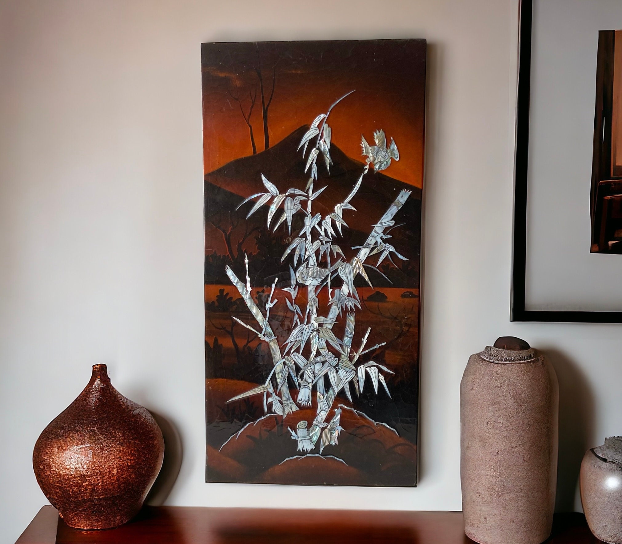 Vietnam lacquer panel - Etsy 日本
