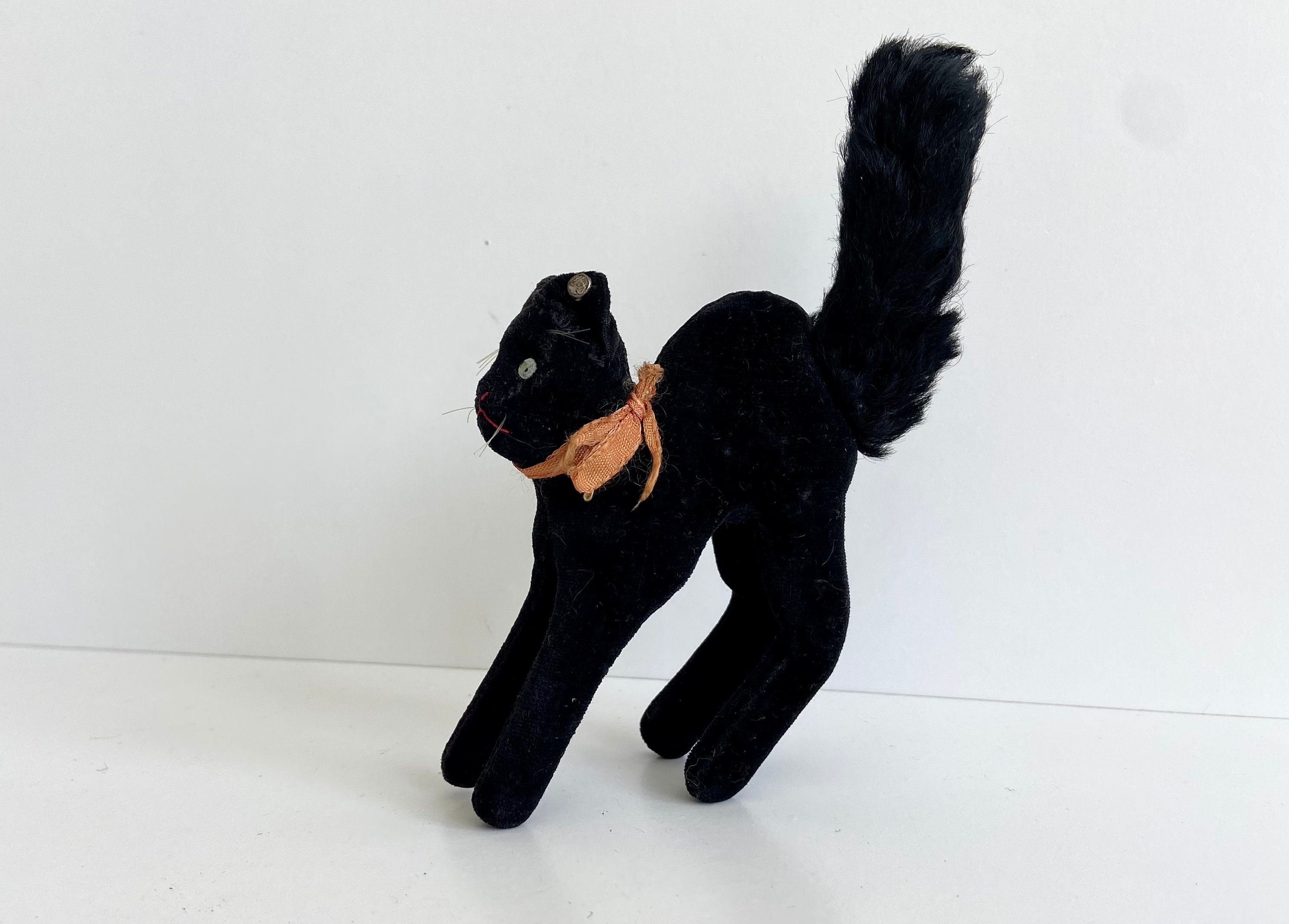 シュタイフ - 黒猫 - ブラックトム - 怖い猫 - ドイツ シュタイフ - 黒猫 - ブラックトム - 怖い猫 - ドイツ