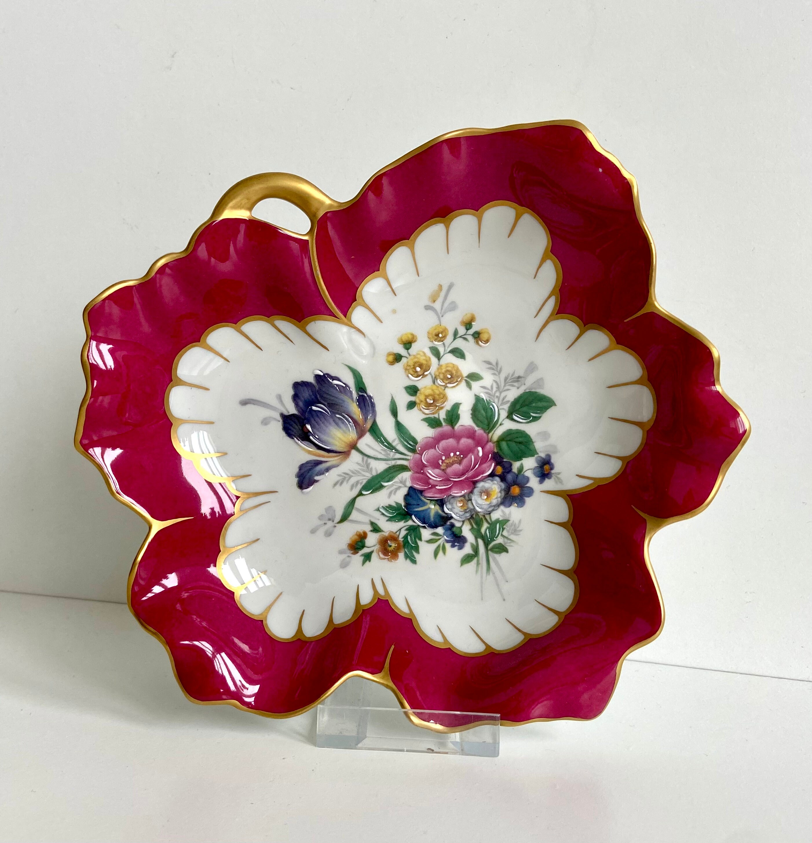 Limoges Porcelain - France - Leaf Shaped Dish - G. Simonnet - Etsy