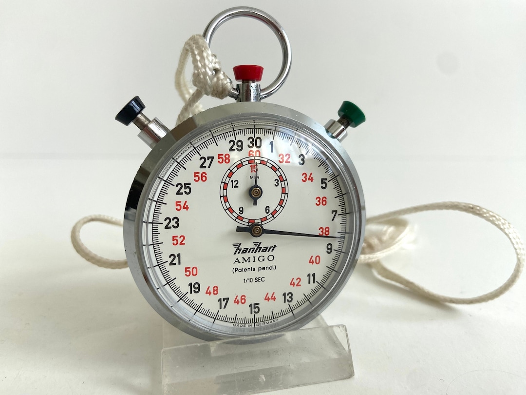 Hanhart Amigo Stopwatch 1/10 Sec Germany Vintage Etsy
