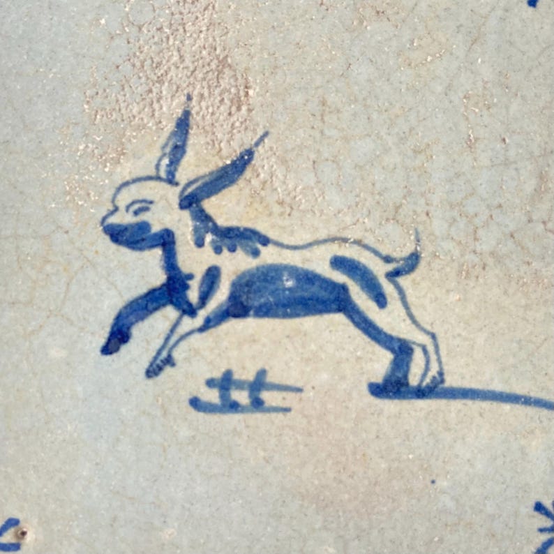 17th Century Delft Tile - Rabbit - Animal - Wall - Kitchen - Fireplace ...