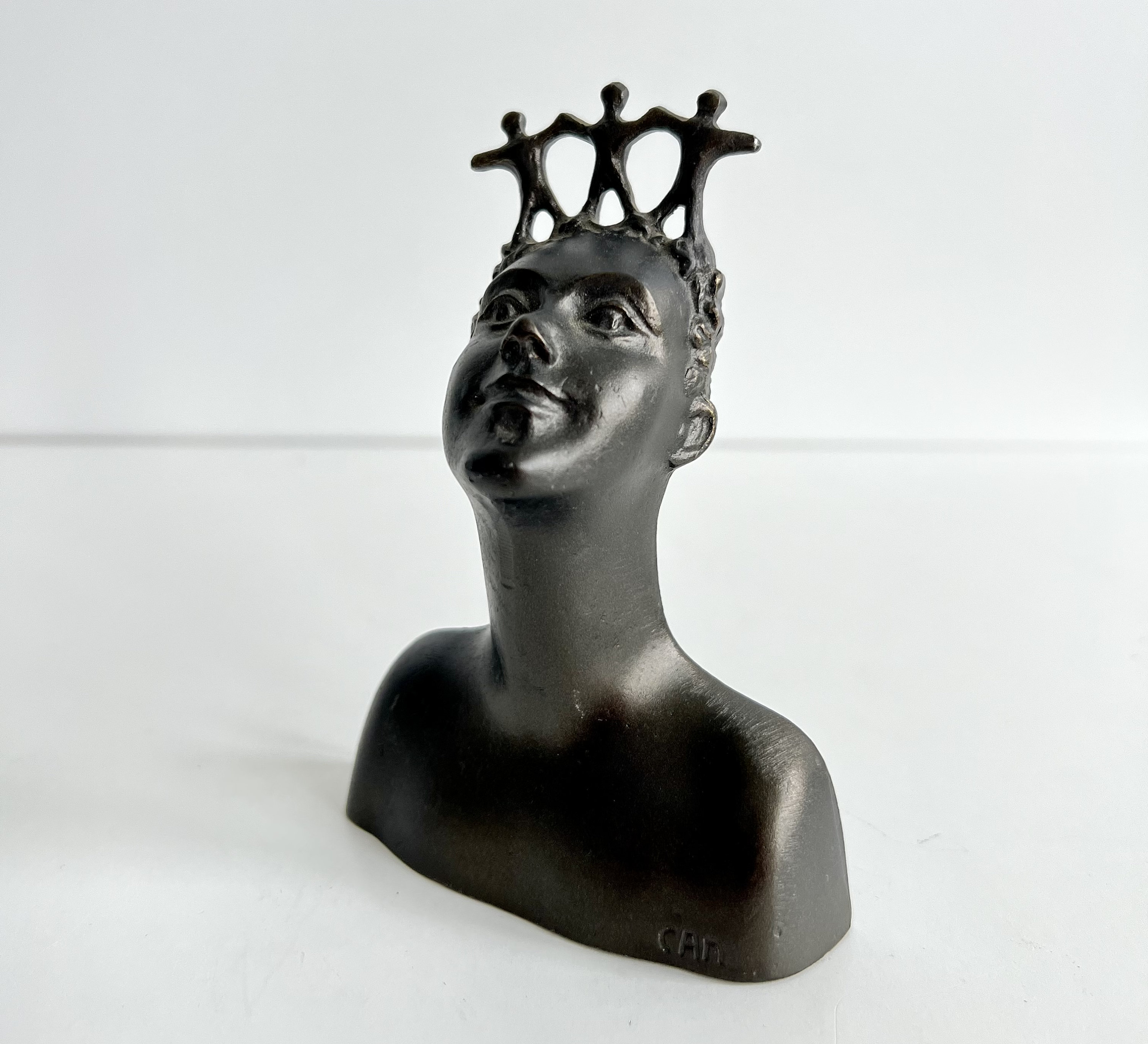 Corry Ammerlaan Bust - Dutch Art - Signed - Bronze Plates