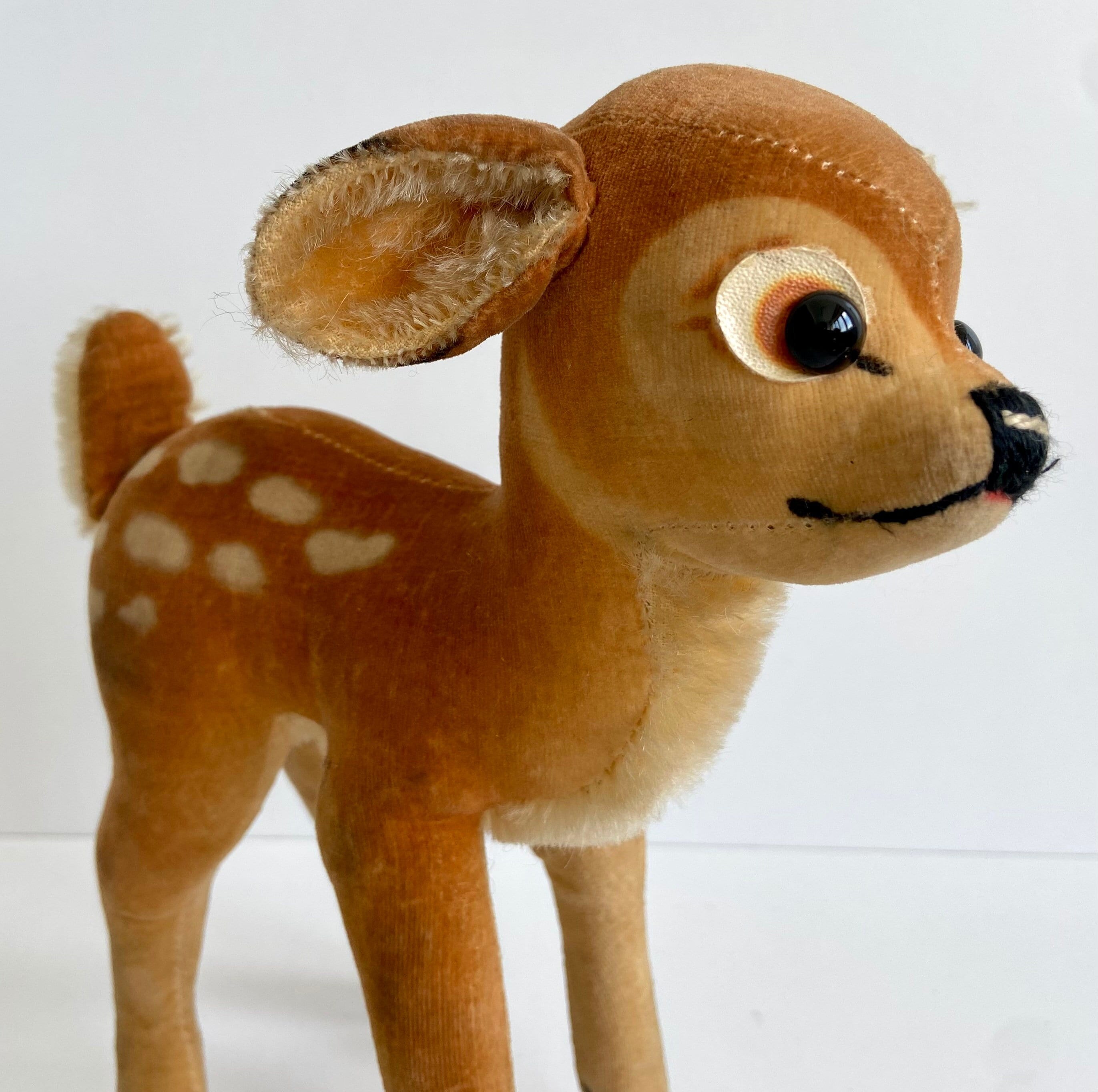 STEIFF Bumbi 茶色のシカ ぬいぐるみ 約20cm steiffシュタイフ/ ビンテージ・小鹿 バンビ /12㎝ STEIFF Bumbi 茶色