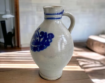Rowe Pottery Works 6インチ 1992年製 蓋付きキャニスター ブルー