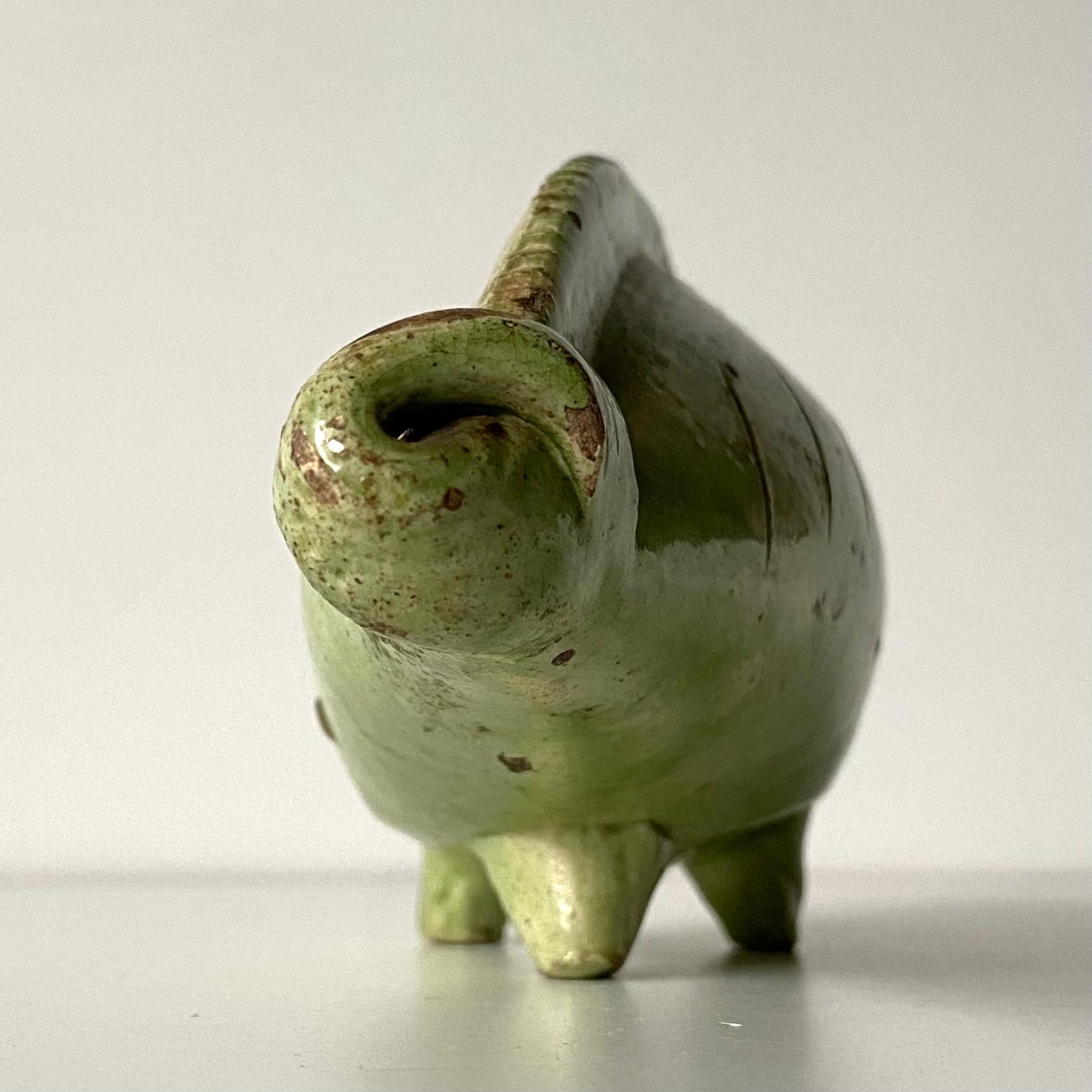 非常に珍しいアンティーク貯金箱 - 1760年頃 - オランダ製 - 緑釉