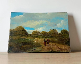 Manuel Sanmiguel Fransoy - Pintura antigua - Firmada por Fransoy - Siglo XIX - Pintada sobre madera