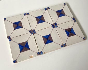 Azulejos de Delft do século XVIII - Ornamentos - Azul e manganês - Parede - Cozinha - Lareira - Cerâmica - Louça de Delft