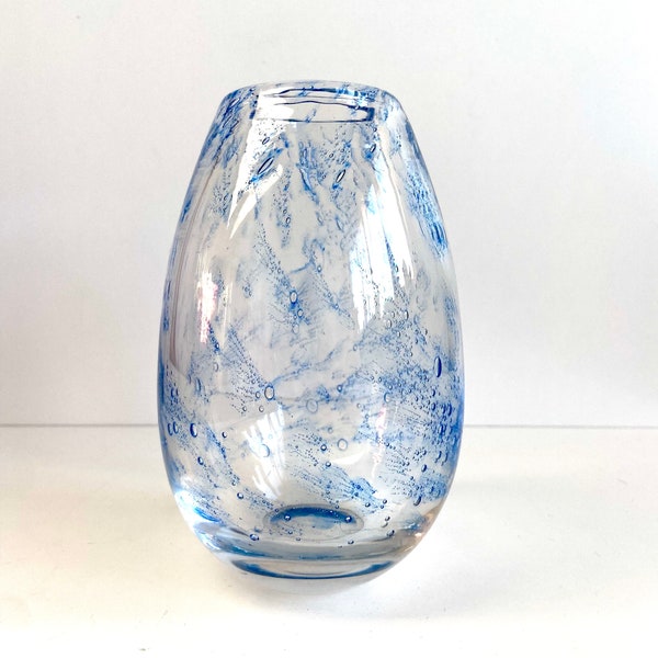 Floris Meydam for Leerdam - Vase; 'Colorair' (Serica) - Holland, 1958 - Dutch glass art - Bubbles - Midcentury - 50's