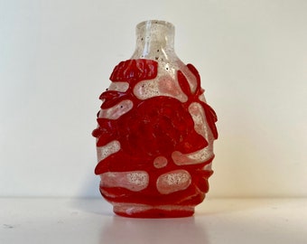 Snuff bottle Peking glass - Snuff bottle - China - 18th/19th century - Chinese porcelain - Snuff tobacco flask.