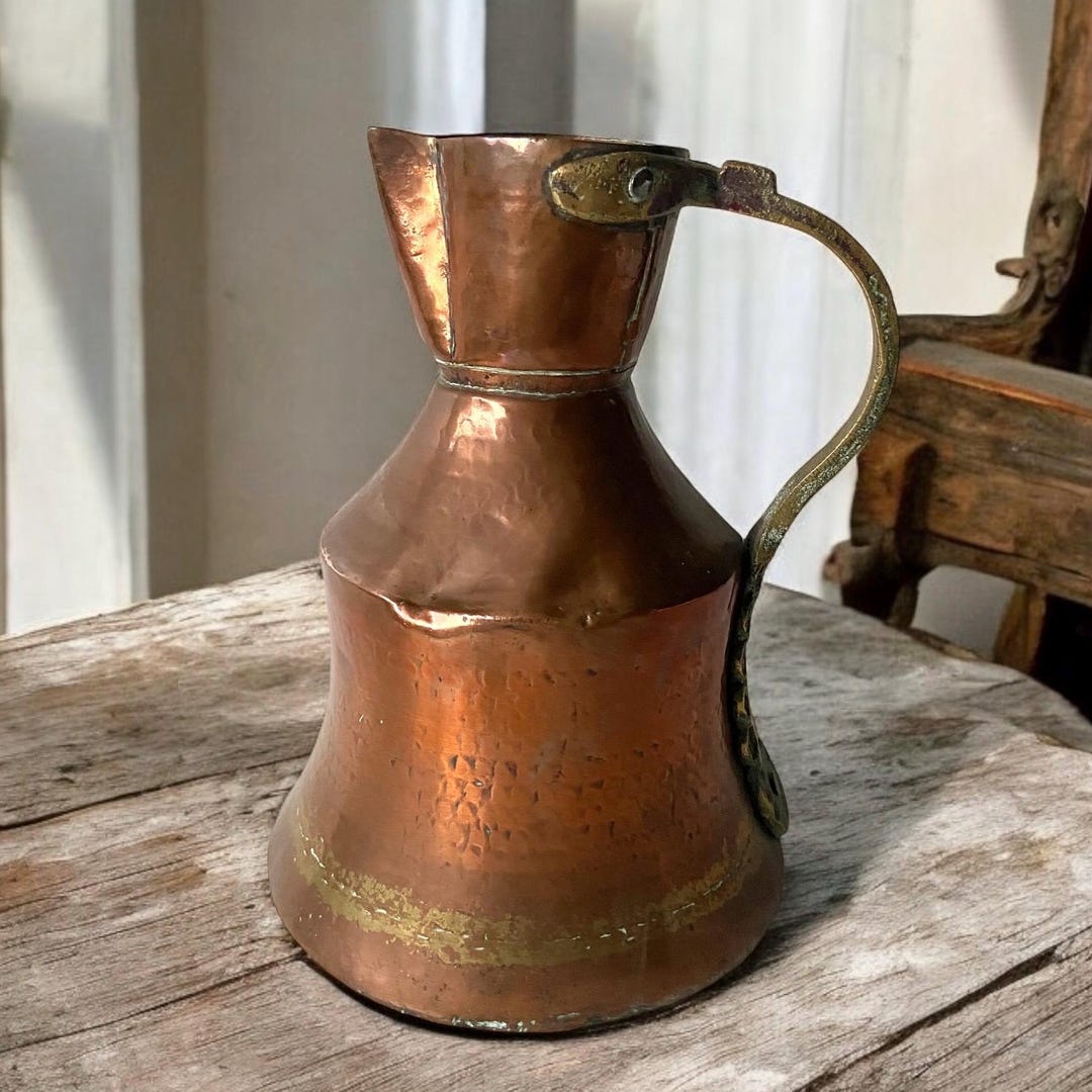Antique Copper Jug - 19th Till Early 20th Century - Southern Europe ...