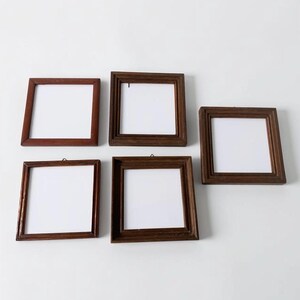 Five wooden Delft tile frames - 20th century - Antique - Vintage - Oak wood