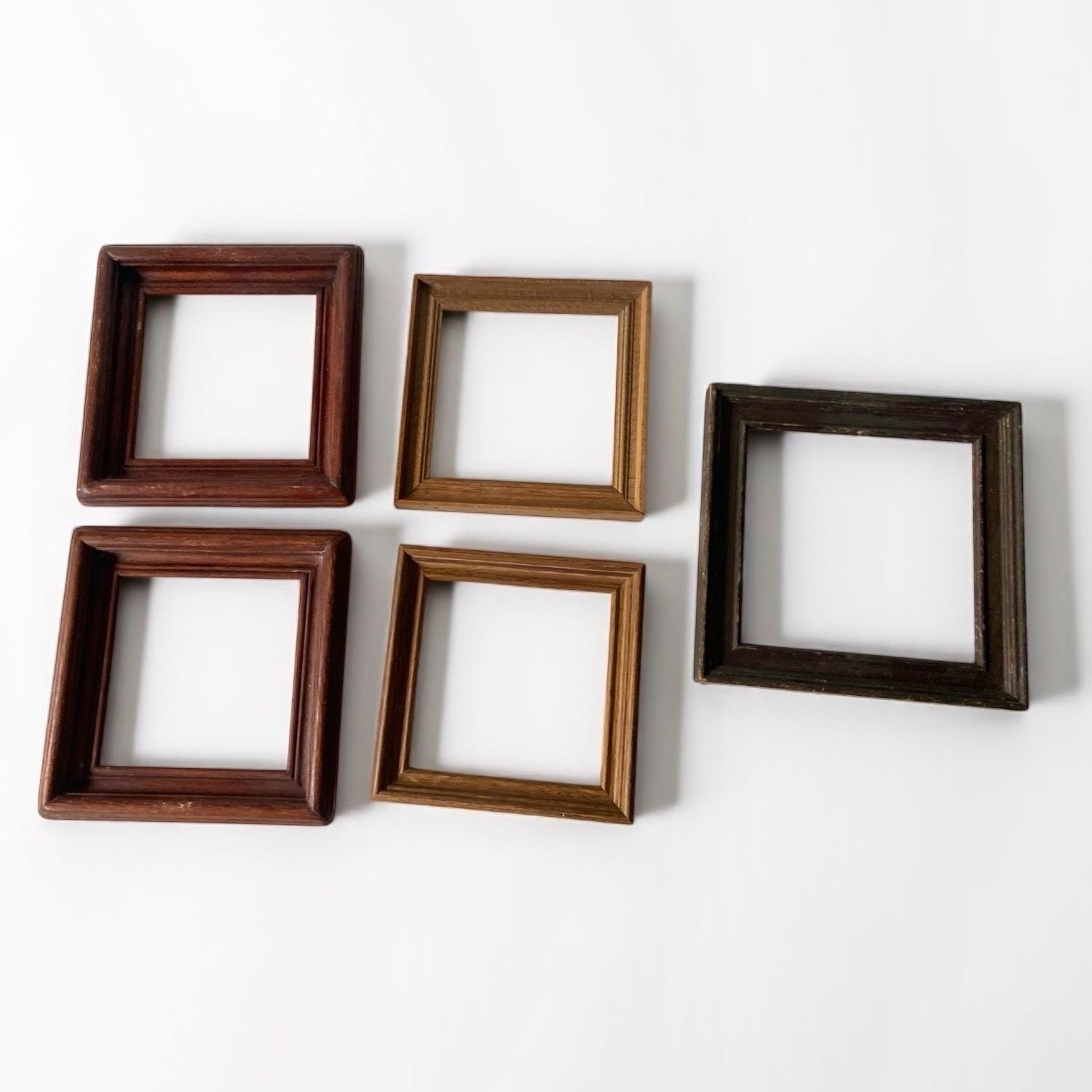 5 X Antique Delft Tile Frames - Wood - Tile Holders - Wall - Delftware ...