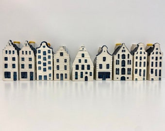 KLM houses - Nr.; 32, 33, 34, 35, 36, 37, 38 - 1969's - 2014, Netherlands - Blue Delft's - Ceramics - Holland - Bols, Henkes - Amsterdam