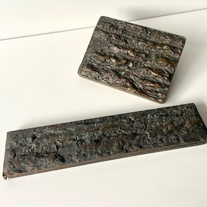 Brutalist bronze - Door handle with mailbox - Set - 1960 till 1970 - Germany - Design - Door Push and pull - Letterbox