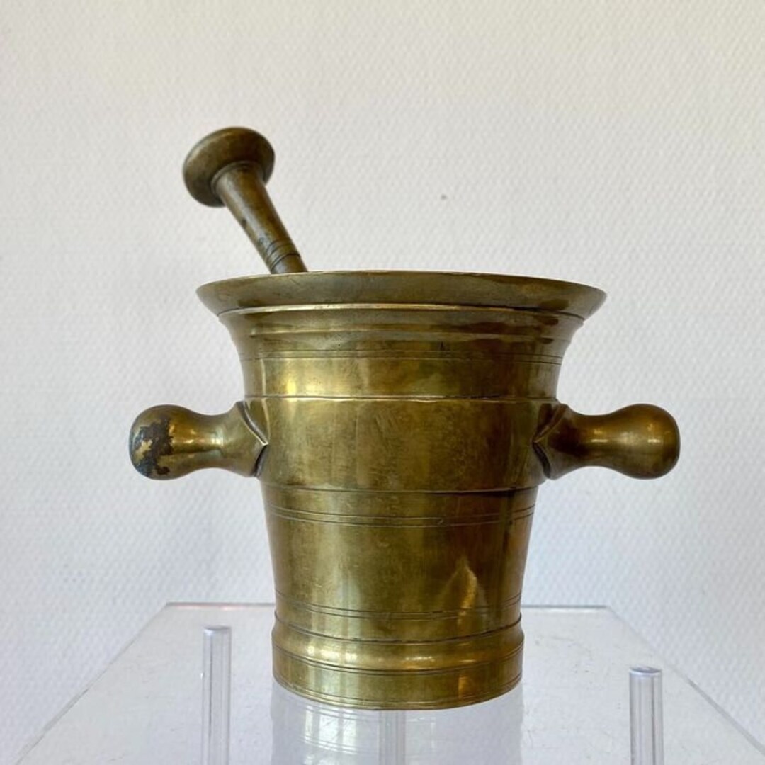 Beautiful Dutch Antique Apothecary Mortar With Pestle - Approx. 1820 ...