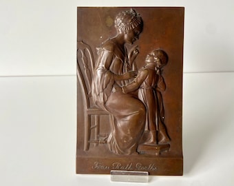Joseph Kowarzik - Placa de bronce - Frau Rath Goethe - Fechada en '1908'