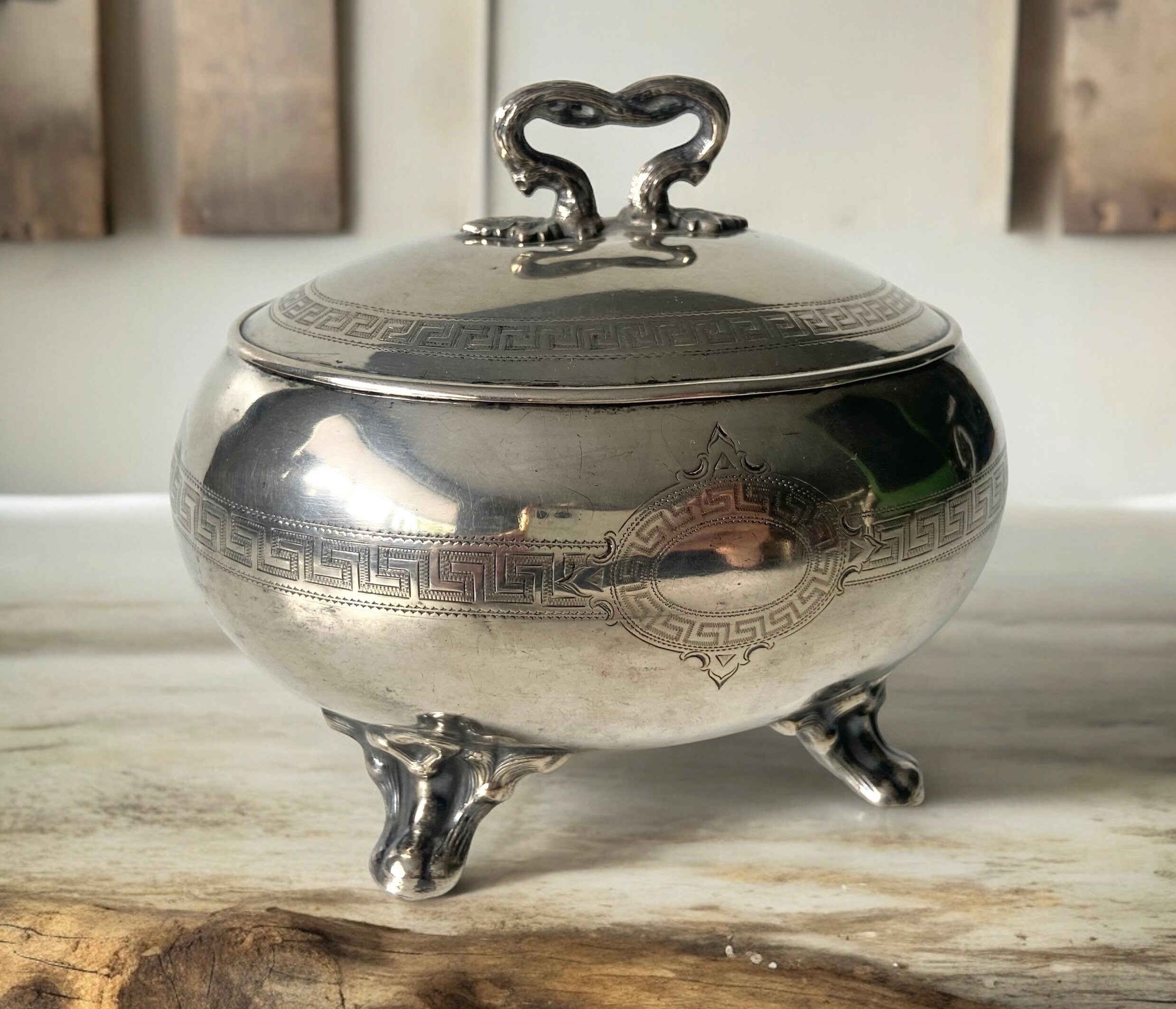 Antique silver ta or tobacco box - 750 silver - Germany - Hallmark - Marked - 19th till early 20th century