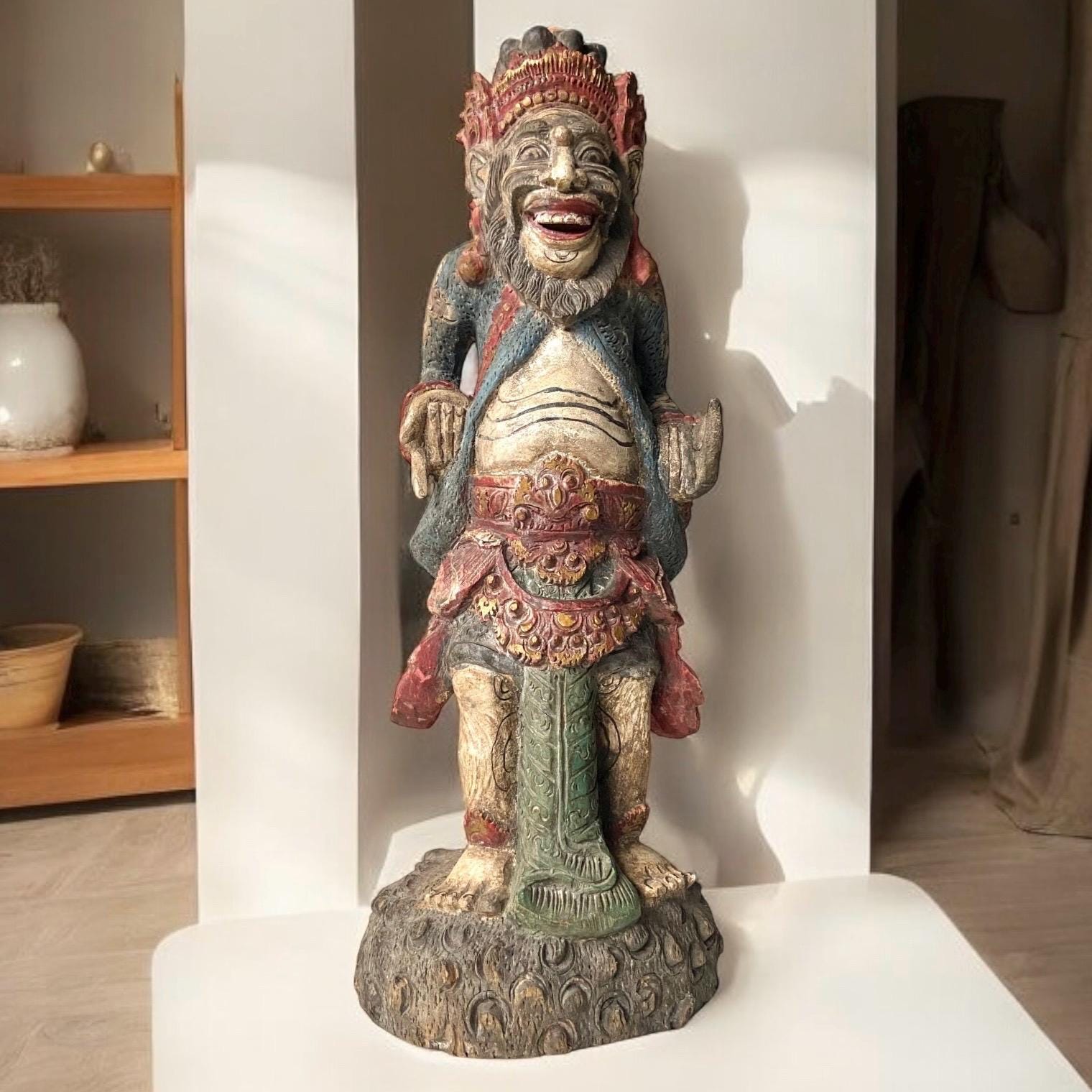 バリ島の彫刻 - 彫像 - 20世紀初頭 - 彩色済み - 古い像 - 1900年代
