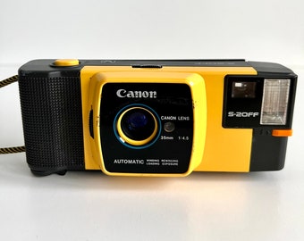 Canon Snappy 20FF - S-20FF - Analoge camera - Fototoestel - Geel - Getest