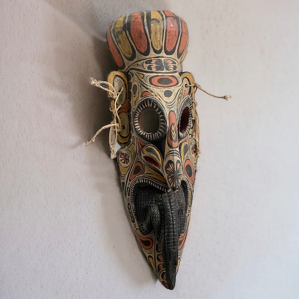 Masque Savi - Tambanum - Sepik - Papouasie-Nouvelle-Guinée - Crocodile - Animal - Art Mask - Tribu - Tribal