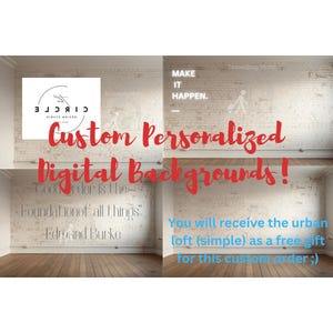 Sfondo digitale personalizzato con logo: testo al neon per riunioni virtuali (download digitale)