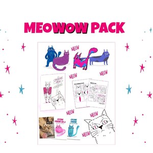 MeoWOW Cat Pack - Bundle of Stickers, Prints & Zines