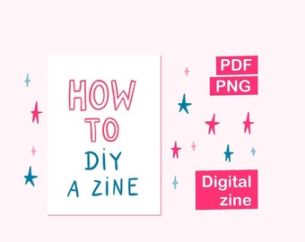 How To Make A Zine - Digital Instructions Instant Download, Printable PDF PNG
