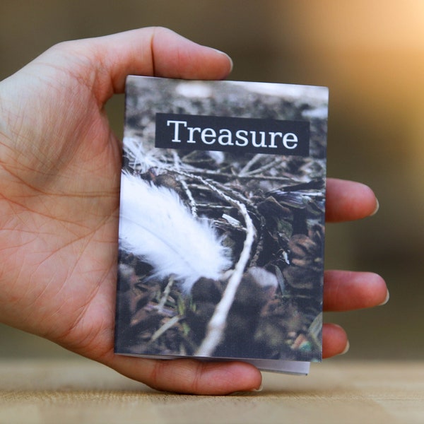 Treasure - Positive Poetry Zine with Stunning Photography, Folded Minizine About Selfcare