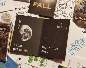 Photography and Poetry Zine Bundle, Positive Vibes, A4 Folded Minizines