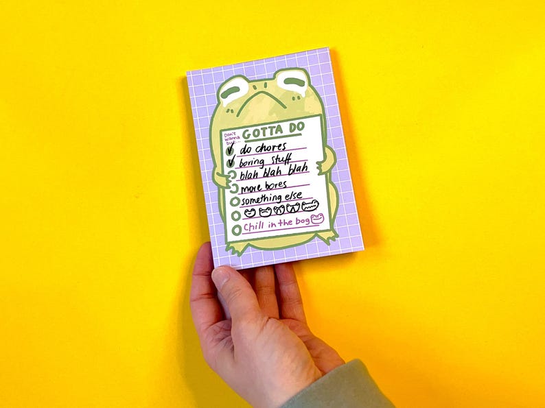 Lazy Frog Todo List Pad, A6, Manufactured in UK, Fully Recyclable bild 1