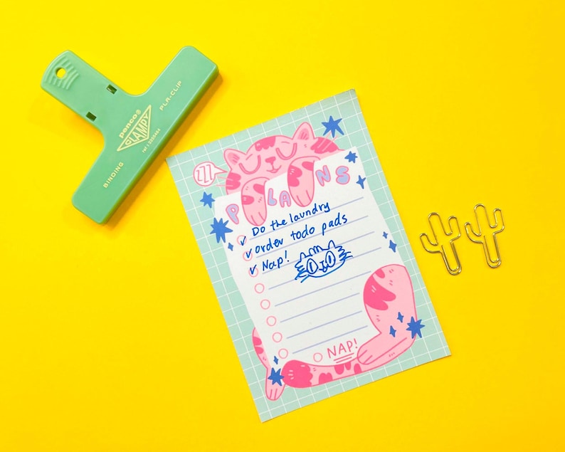 Sleepy Cat Todo List Pad, A6, FSC Approved Bild 7
