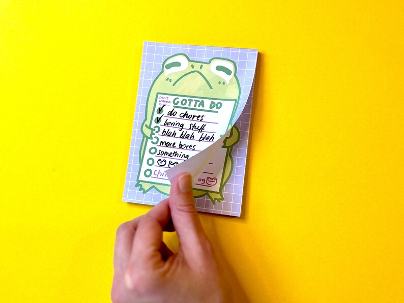 Lazy Frog Todo List Pad, A6, Manufactured in UK, Fully Recyclable bild 3