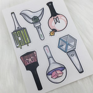 KPOP Lightstick Sticker Sheet