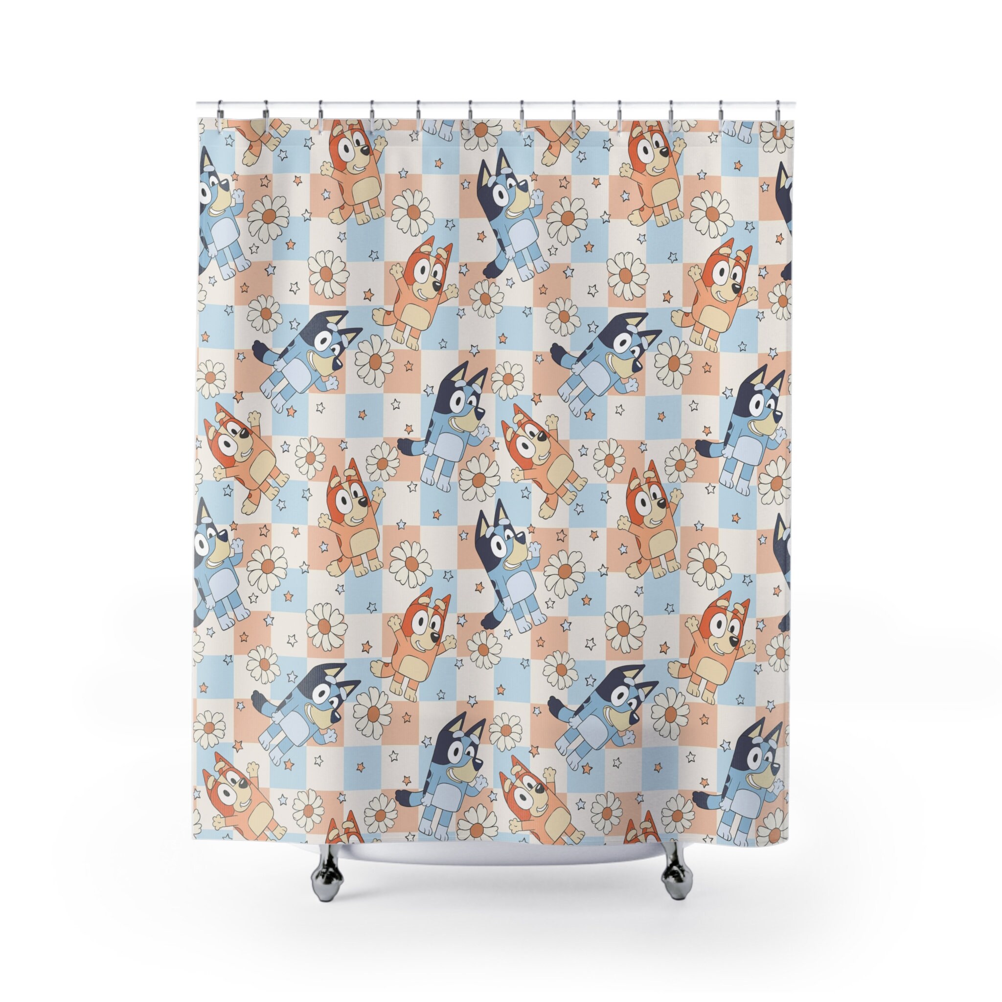Bluey Shower Curtain Bluey and Bingo Decor Bluey Kids Decor Etsy